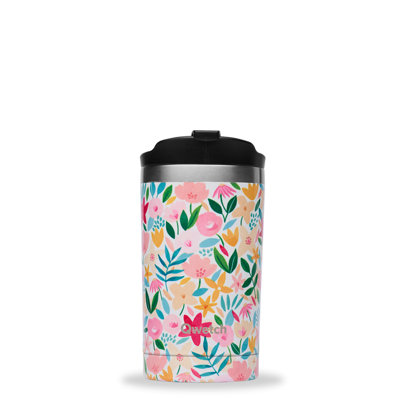 Travel Mug Flora Rose 300 ml - Qwetch, boisson chaude en sécurité Voir la slide Travel Mug Flora Rose 300 ml - Qwetch, boisson chaude en sécurité