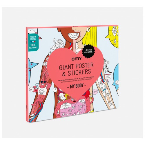 *Omy - Poster et Stickers - My Body - cherche & trouve *Omy - Poster et Stickers - My Body - cherche & trouve