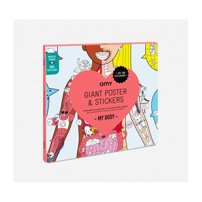 *Omy - Poster et Stickers - My Body - cherche & trouve Voir la slide *Omy - Poster et Stickers - My Body - cherche & trouve