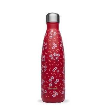 Gourde isotherme Hanami rouge 260 ml - 12h chaud / 24h froid - Qwetch