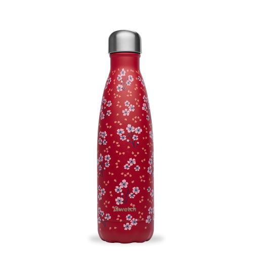 Gourde isotherme Hanami rouge 260 ml - 12h chaud / 24h froid - Qwetch Gourde isotherme Hanami rouge 260 ml - 12h chaud / 24h froid - Qwetch