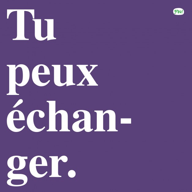 Carte Tu peux échanger
