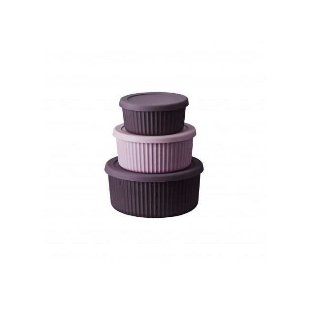 Set de 3 boîtes de conservation - couleur rose - Chic Mic