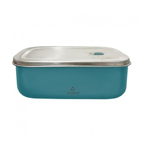 Lunchbox 500ml en acier inoxydable Teal - Bioloco Sky