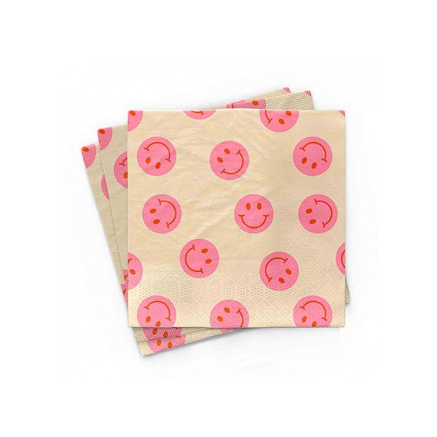 20 Serviettes Bambou 33x33 cm - Smilies - Chic Mic