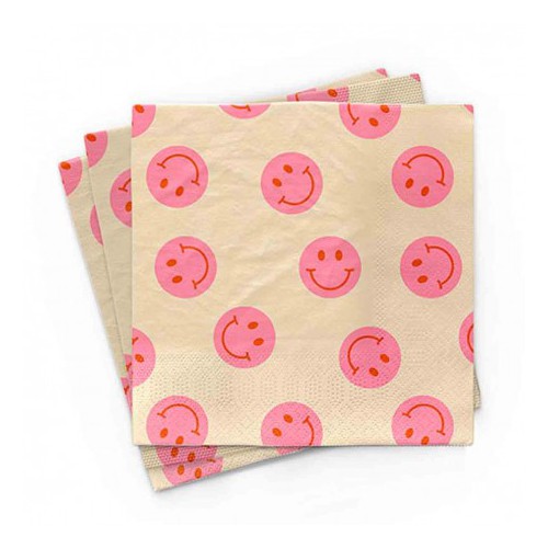 20 Serviettes Bambou 33x33 cm - Smilies - Chic Mic 20 Serviettes Bambou 33x33 cm - Smilies - Chic Mic