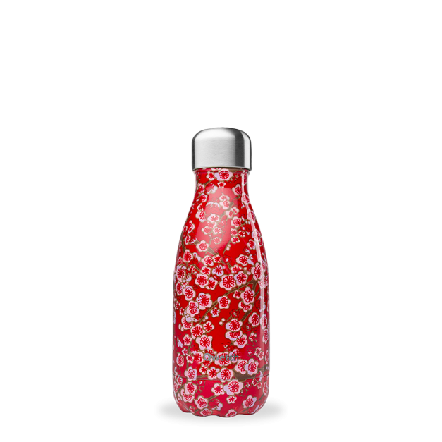 Gourde isotherme Red Flowers 260 ml - 12h chaud / 24h froid - Qwetch