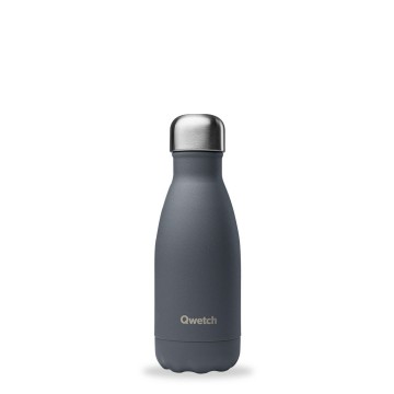 Gourde isotherme Granite Gris 260 ml - 12h chaud / 24h froid - Qwetch