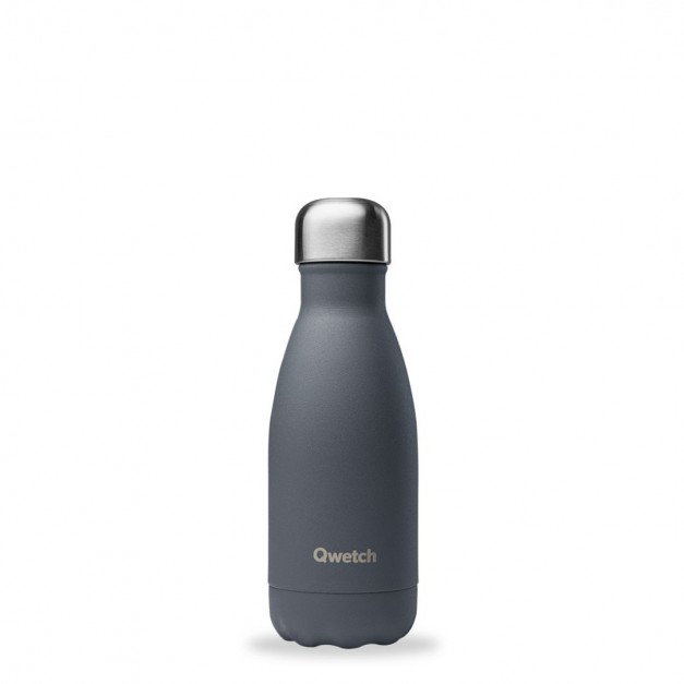 Gourde isotherme Granite Gris 260 ml - 12h chaud / 24h froid - Qwetch