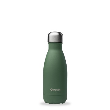 Gourde isotherme Granite Kaki 260 ml - 12h chaud / 24h froid - Qwetch