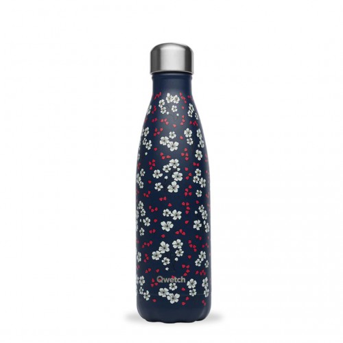 Gourde isotherme Hanami bleu 12h chaud / 24h froid - Qwetch Gourde isotherme Hanami bleu 12h chaud / 24h froid - Qwetch