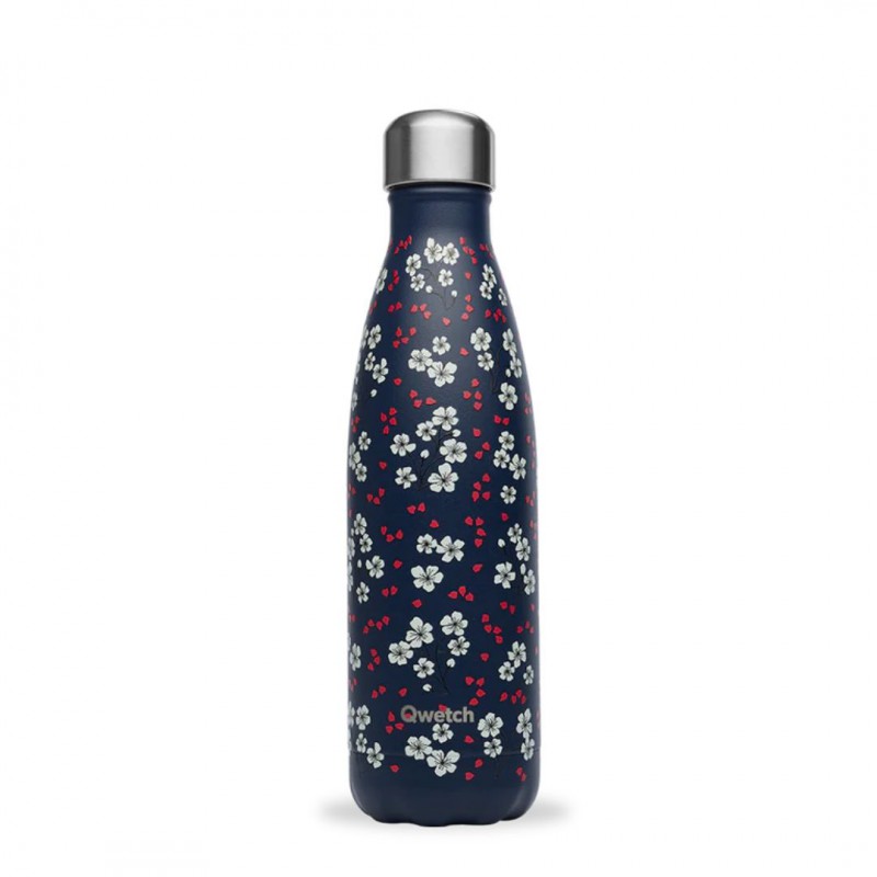 Gourde isotherme Hanami bleu 12h chaud / 24h froid - Qwetch Voir la slide Gourde isotherme Hanami bleu 12h chaud / 24h froid - Qwetch