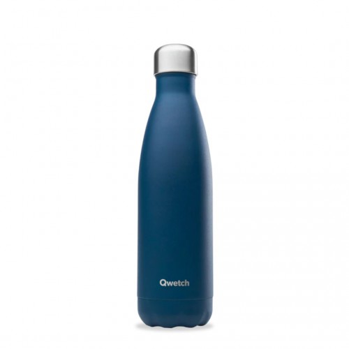 Gourde isotherme Bleu Marine 500 ml - 12h chaud / 24h froid - Qwetch Gourde isotherme Bleu Marine 500 ml - 12h chaud / 24h froid - Qwetch
