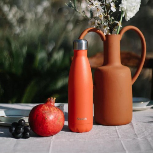 Gourde isotherme Mandarine 500 ml - 12h chaud / 24h froid - Qwetch Gourde isotherme Mandarine 500 ml - 12h chaud / 24h froid - Qwetch