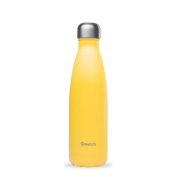 Gourde isotherme Pop Jaune 500 ml - 12h chaud / 24h froid - Qwetch