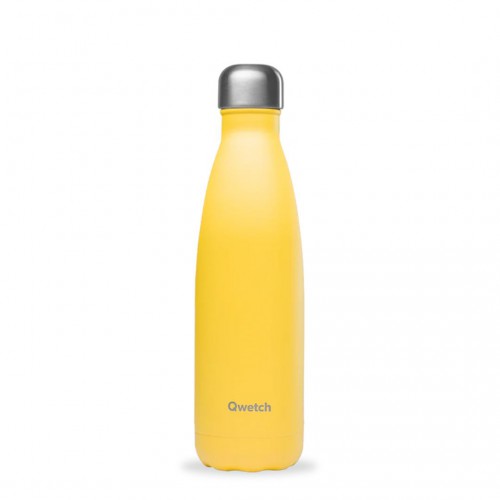 Gourde isotherme Pop Jaune 500 ml - 12h chaud / 24h froid - Qwetch Gourde isotherme Pop Jaune 500 ml - 12h chaud / 24h froid - Qwetch