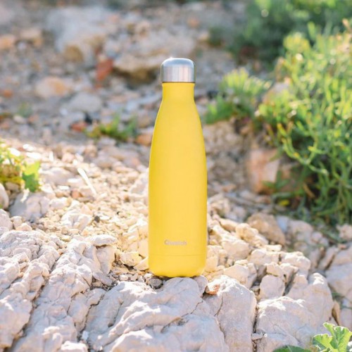 Gourde isotherme Pop Jaune 500 ml - 12h chaud / 24h froid - Qwetch Gourde isotherme Pop Jaune 500 ml - 12h chaud / 24h froid - Qwetch