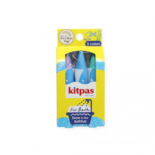 Kitpas - Crayons en cire de riz pour le bain - Mauve, bleu, vert Kitpas - Crayons en cire de riz pour le bain - Mauve, bleu, vert