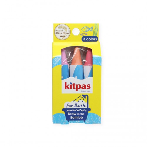 Kitpas - Crayons en cire de riz pour le bain - Rose, corail, rouge Kitpas - Crayons en cire de riz pour le bain - Rose, corail, rouge