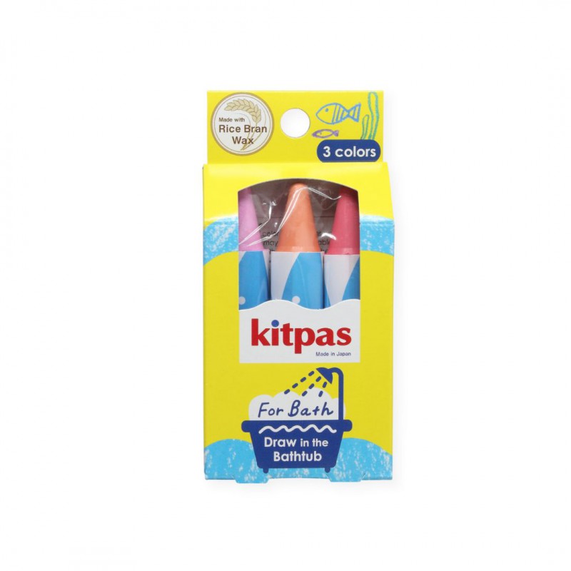 Kitpas - Crayons en cire de riz pour le bain - Rose, corail, rouge Voir la slide Kitpas - Crayons en cire de riz pour le bain - Rose, corail, rouge