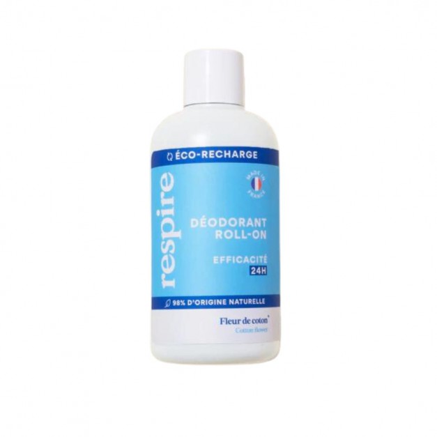respire éco-recharge déodorant roll-on - Fleur de coton
