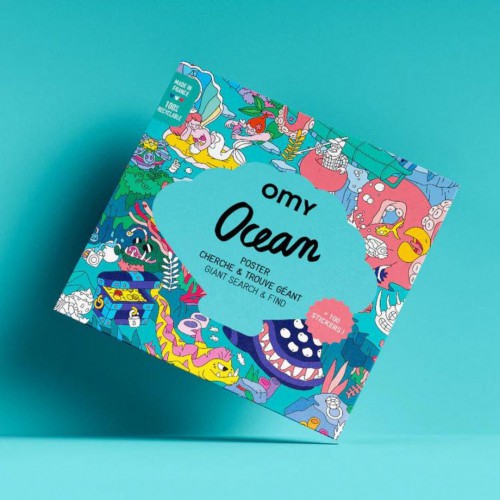Omy - Poster et Stickers - Océans - cherche & trouve Omy - Poster et Stickers - Océans - cherche & trouve