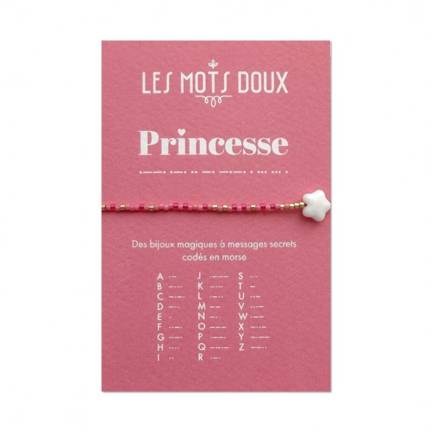 Les Mots Doux - Bracelet enfant princesse rose Candy or