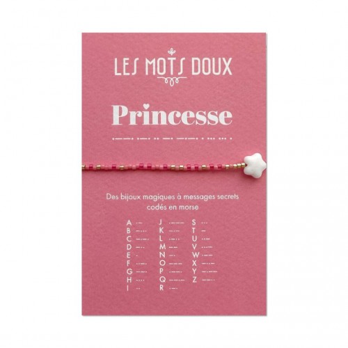 Les Mots Doux - Bracelet enfant princesse rose Candy or Les Mots Doux - Bracelet enfant princesse rose Candy or