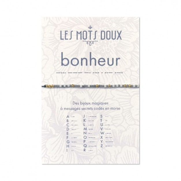 Les Mots Doux - Bracelet Pastel bonheur silver grey or
