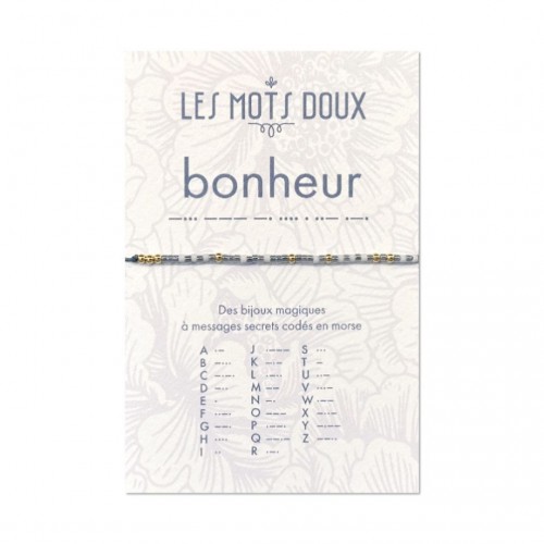 Les Mots Doux - Bracelet Pastel bonheur silver grey or
