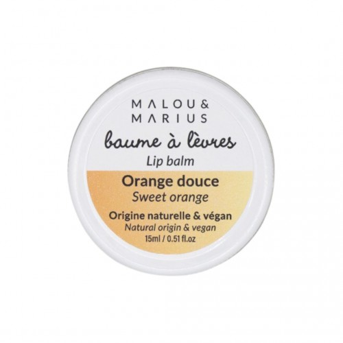 Baume à lèvres à l'orange douce - Malou et Marius Baume à lèvres à l'orange douce - Malou et Marius