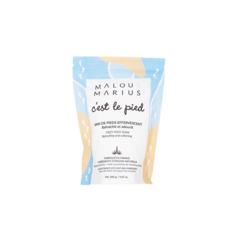 C'est le pied: poudre effervescente pour bain de pieds - Malou et Marius Voir la slide C'est le pied: poudre effervescente pour bain de pieds - Malou et Marius