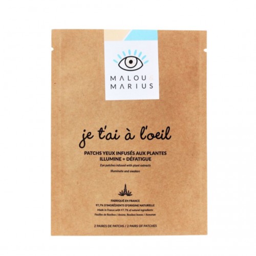 Patchs Je t'ai à l'oeil : illumine et défatigue - Malou et Marius Patchs Je t'ai à l'oeil : illumine et défatigue - Malou et Marius