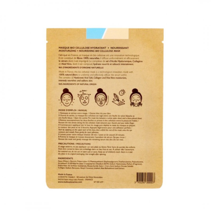 Masque visage D'amour et d'eau fraîche : hydratant et purifiant - Malou et Marius Voir la slide Masque visage D'amour et d'eau fraîche : hydratant et purifiant - Malou et Marius