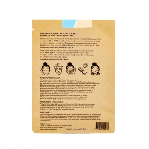 Masque visage Clair et net : éclat et pureté - Malou et Marius Masque visage Clair et net : éclat et pureté - Malou et Marius