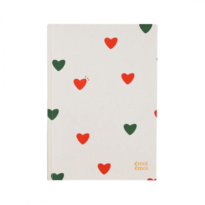 Emoi Emoi - Carnet coeurs all-over Voir la slide Emoi Emoi - Carnet coeurs all-over