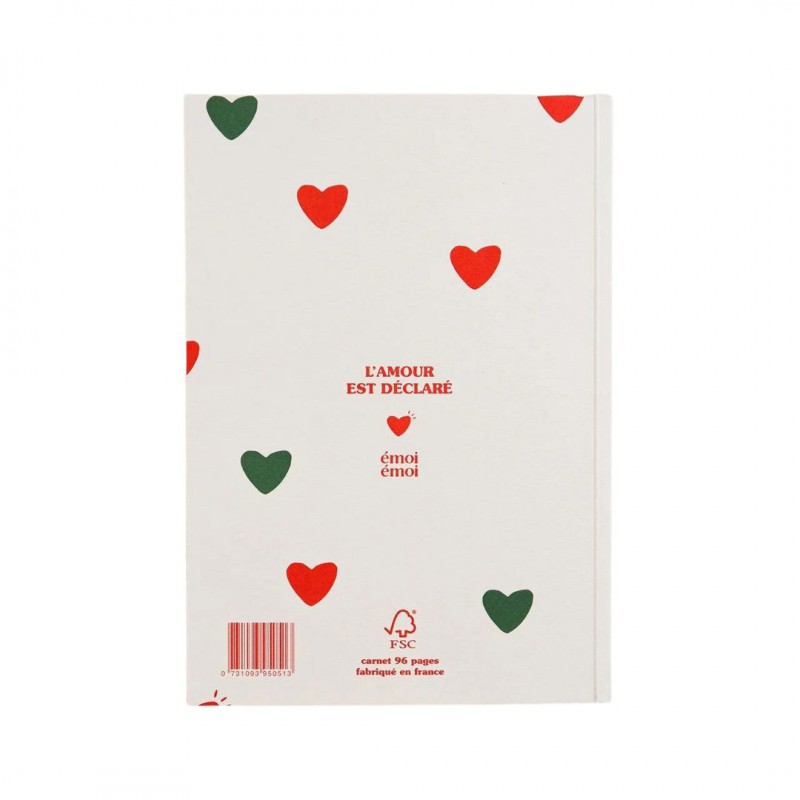 Emoi Emoi - Carnet coeurs all-over Voir la slide Emoi Emoi - Carnet coeurs all-over
