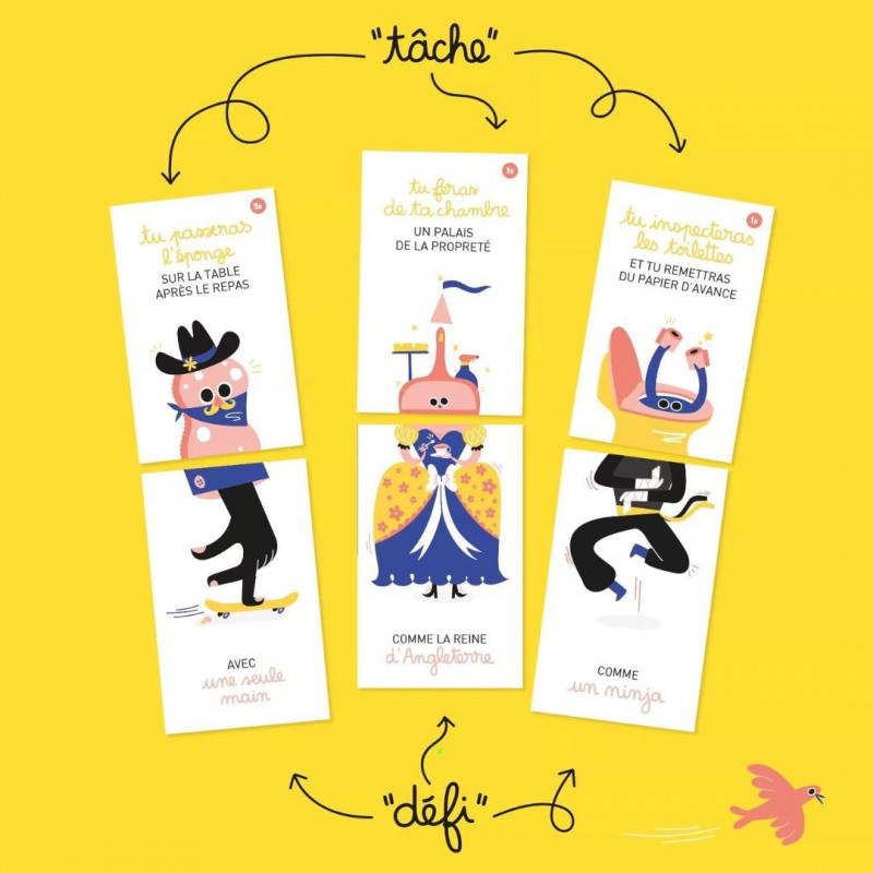Voir la slide **Jeu Qui s'y colle?  - Minus Editions