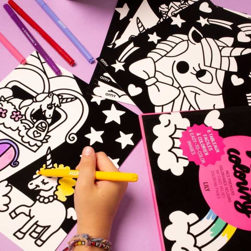 Voir la slide Omy - Coloriage velours - Lily