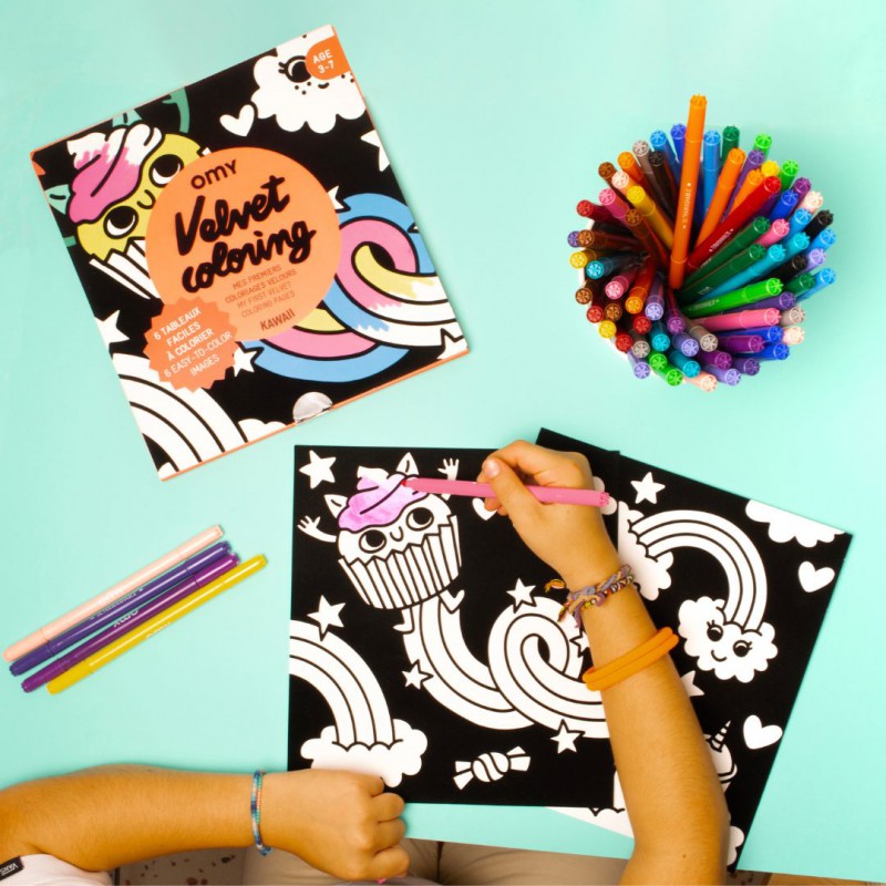 Omy - Coloriage velours - Kawaii Voir la slide Omy - Coloriage velours - Kawaii