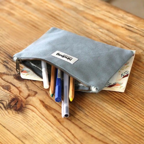 Petite pochette zippée en coton bio GOTS – Idéale pour accessoires Petite pochette zippée en coton bio GOTS – Idéale pour accessoires