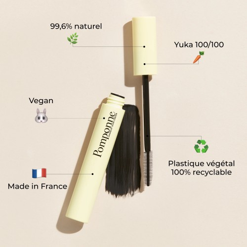 Mascara Naturel Booster de Cils - Noir Intense - Pomponne