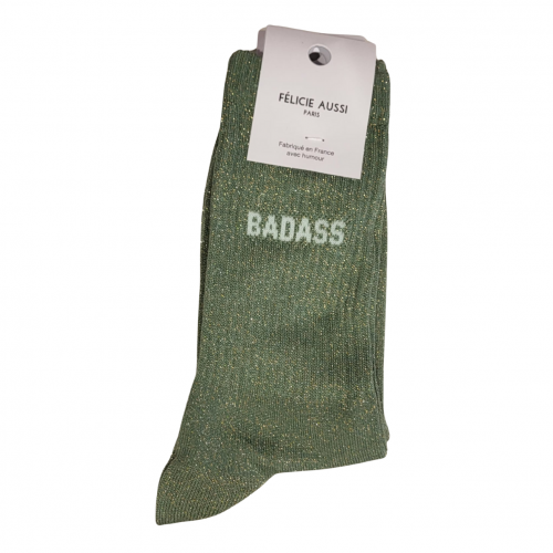 Félicie Aussi - Chaussettes Paillettes Badass Vert Félicie Aussi - Chaussettes Paillettes Badass Vert