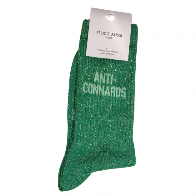 Félicie Aussi - Chaussettes Paillettes Anti-connards - Fabriquées en France