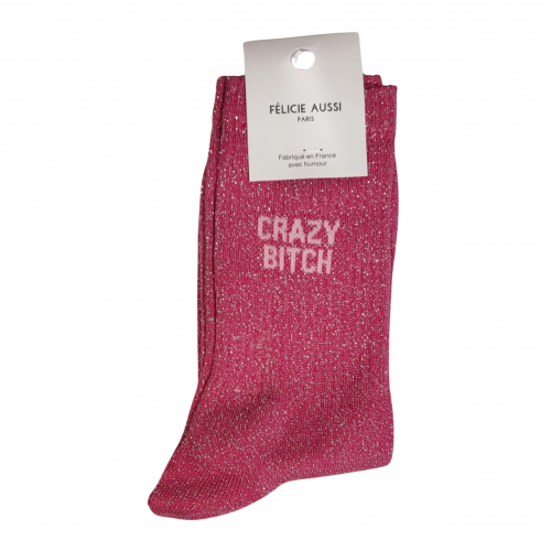 Félicie Aussi - Chaussettes Paillettes Crazy Bitch Félicie Aussi - Chaussettes Paillettes Crazy Bitch