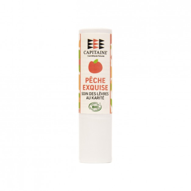 Baume à lèvres bio - pêche exquise - Capitaine Cosmétiques