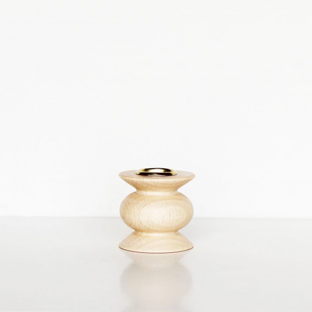 5MM Paper - Bougeoir totem en bois - court Nr 5