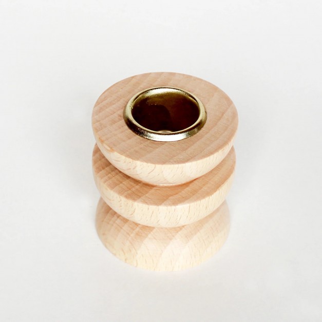 5MM Paper - Bougeoir totem en bois - court Nr 4