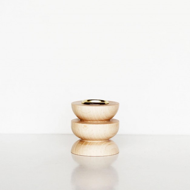 5MM Paper - Bougeoir totem en bois - court Nr 4