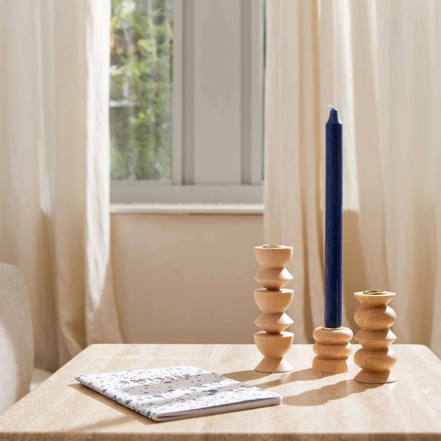 5MM Paper - Bougeoir totem en bois - court Nr 1